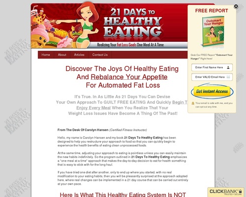 21 Days To Healthy Eating: Realizing Your Fat Loss Goals One Meal At A Time