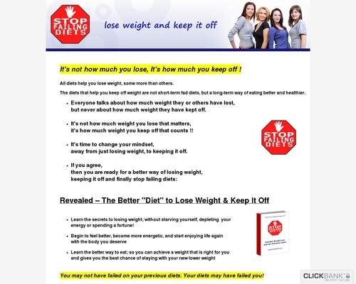 Stop Failing Diets – How To Lose Weight And Keep It Off